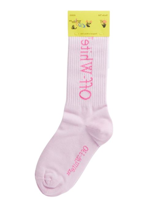 Calzini bambina rosa in cotone OFF WHITE | OGRA003S244/DELROSA
